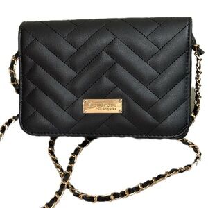 Bebe Black Quilted Crossbody Bag NEW